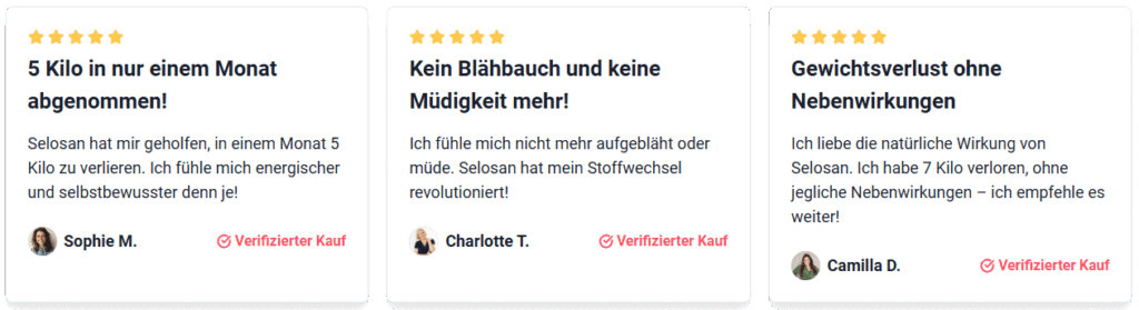 Selosan Erfahrungen