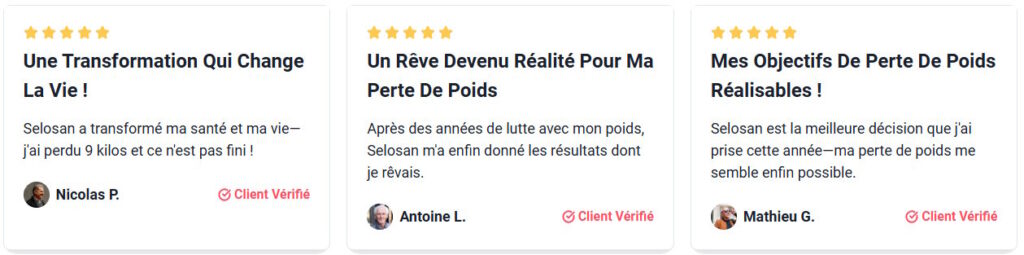 Succès de Selosan